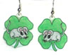 St Patrick's day mouse earrings